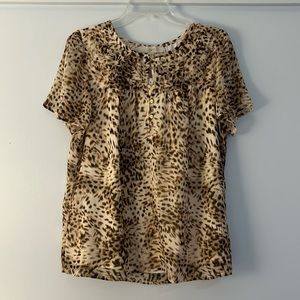 Animal print Loft Blouse